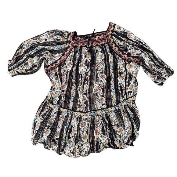 Free People Dance Magic Embroidered Tunic Dress Embroidery Mini Small Oversized - Picture 3 of 7